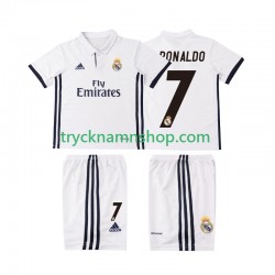 Real Madrid Cristiano Ronaldo 7 2016 2017 Tröja Retro 1:a Matchställ Barn Kortärmad