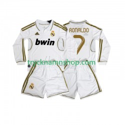 Real Madrid Cristiano Ronaldo 7 2011 2012 Tröja Retro 1:a Matchställ Barn Långärmad