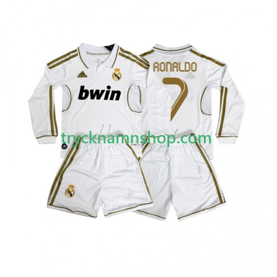 Real Madrid Cristiano Ronaldo 7 2011 2012 Tröja Retro 1:a Matchställ Barn Långärmad