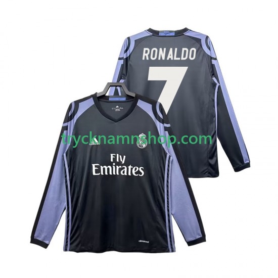 Real Madrid Cristiano Ronaldo 7 2016 2017 Tröja Retro 3:e Matchställ Män Långärmad