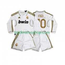 Real Madrid FIGO 10 2011 2012 Tröja Retro 1:a Matchställ Barn Långärmad