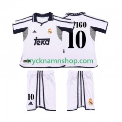 Real Madrid FIGO 10 2001 2002 Tröja Retro 1:a Matchställ Barn Kortärmad