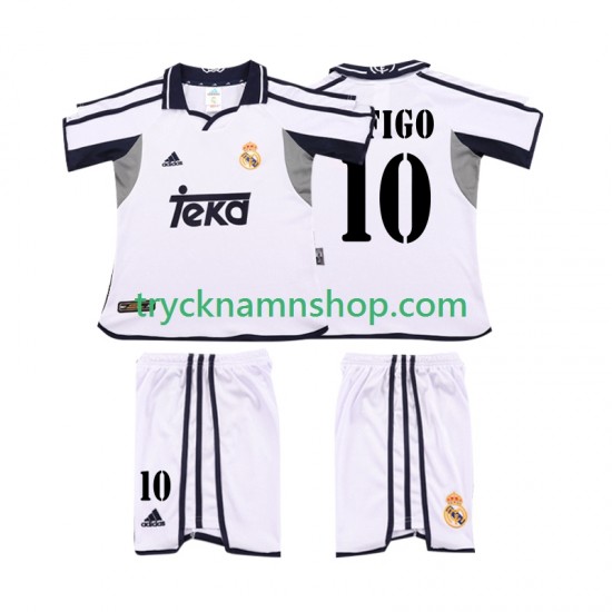 Real Madrid FIGO 10 2001 2002 Tröja Retro 1:a Matchställ Barn Kortärmad