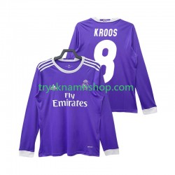 Real Madrid KROOS 8 2016 2017 Tröja Retro 2:a Matchställ Män Långärmad