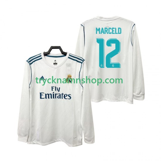 Real Madrid MARCELD 12 2017 2018 Tröja Retro 1:a Matchställ Män Långärmad