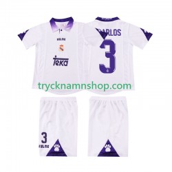 Real Madrid R CARLOS 3 1997 1998 Tröja Retro 1:a Matchställ Barn Kortärmad