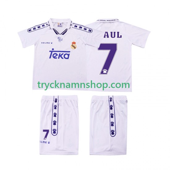 Real Madrid RAUL 7 1994 1996 Tröja Retro 1:a Matchställ Barn Kortärmad