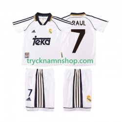 Real Madrid RAUL 7 1998 2000 Tröja Retro 1:a Matchställ Barn Kortärmad