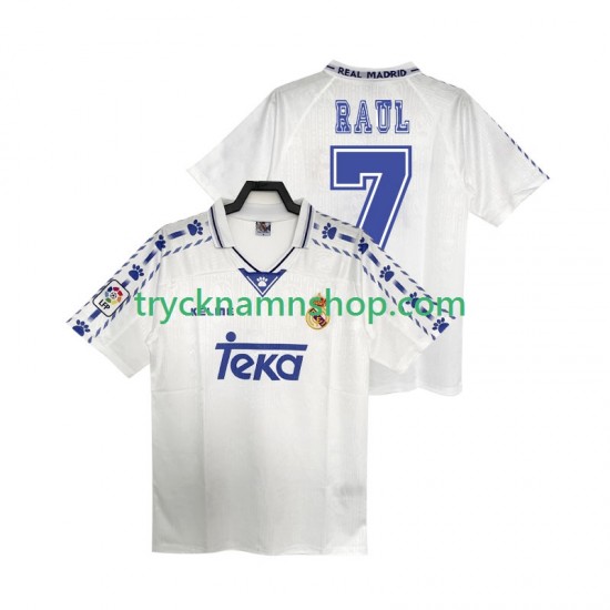 Real Madrid RAUL 7 1996 1997 Tröja Retro 1:a Matchställ Män Kortärmad