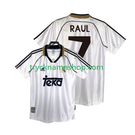 Real Madrid RAUL 7 1998 2000 Tröja Retro 1:a Matchställ Män Kortärmad