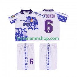 Real Madrid REDONDO 6 1996 1997 Tröja Retro 3:e Matchställ Barn Kortärmad