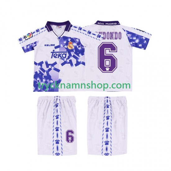 Real Madrid REDONDO 6 1996 1997 Tröja Retro 3:e Matchställ Barn Kortärmad