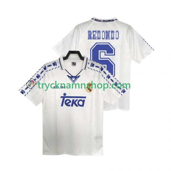 Real Madrid REDONDO 6 1996 1997 Tröja Retro 1:a Matchställ Män Kortärmad