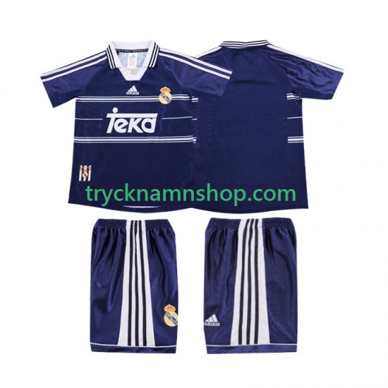 Real Madrid 1998 1999 Tröja Retro 2:a Matchställ Barn Kortärmad