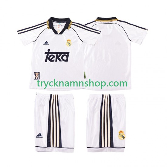 Real Madrid 1998 2000 Tröja Retro 1:a Matchställ Barn Kortärmad