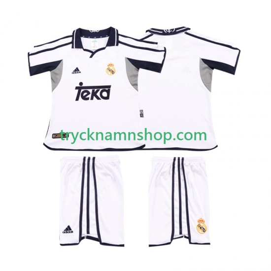 Real Madrid 2001 2002 Tröja Retro 1:a Matchställ Barn Kortärmad