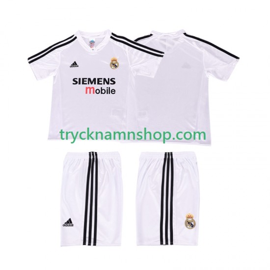 Real Madrid 2004 20025 Tröja Retro 1:a Matchställ Barn Kortärmad