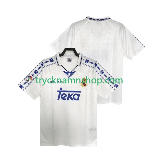 Real Madrid 1996 1997 Tröja Retro 1:a Matchställ Män Kortärmad
