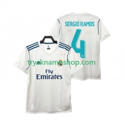 Real Madrid SERGIO RAMOS 4 2017 2018 Tröja Retro 1:a Matchställ Män Kortärmad
