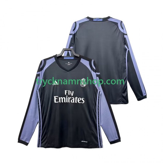 Real Madrid 2016 2017 Tröja Retro 3:e Matchställ Män Långärmad