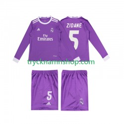 Real Madrid ZIDANE 5 2016 Tröja Retro 2:a Matchställ Barn Långärmad