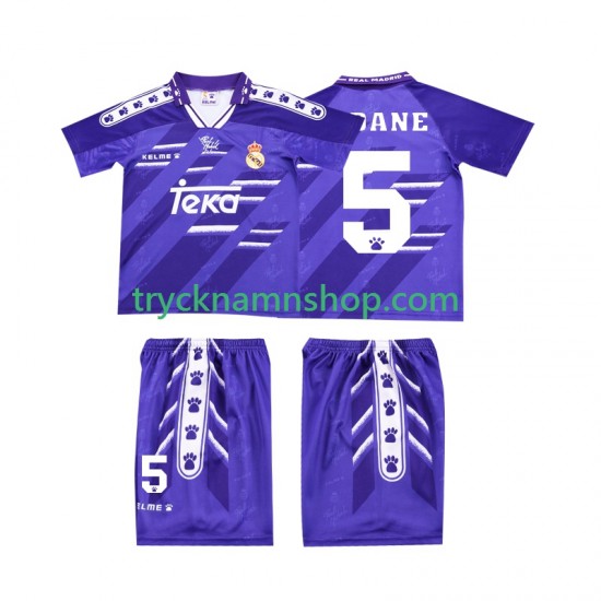 Real Madrid ZIDANE 5 1994 1996 Tröja Retro 2:a Matchställ Barn Kortärmad