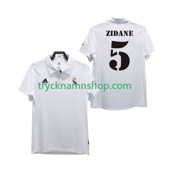 Real Madrid ZIDANE 5 2002 2003 Tröja Retro 1:a Matchställ Män Kortärmad