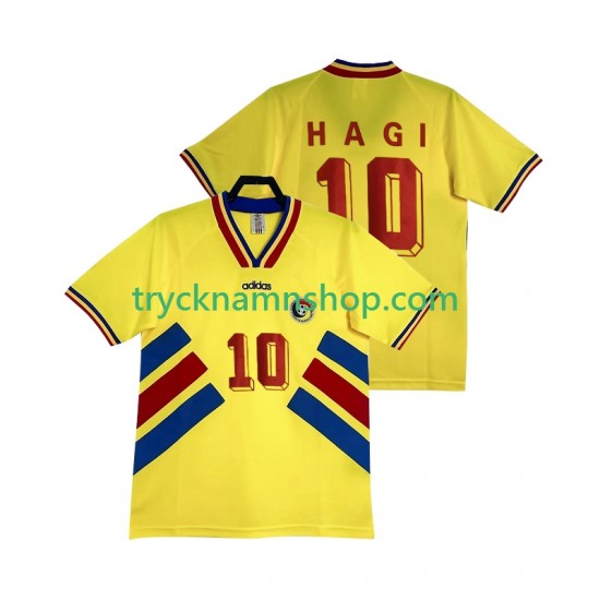 Rumänien Hagi 10 1994 Tröja Retro 1:a Matchställ Män Kortärmad