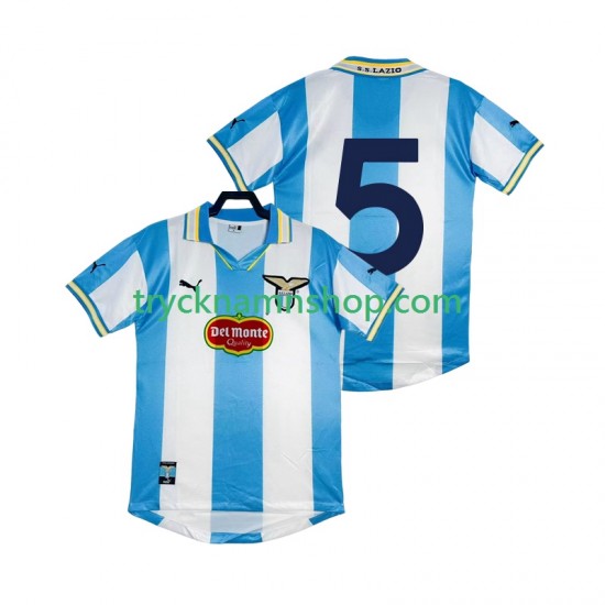 SS Lazio 5 1999 2000 Tröja Retro 1:a Matchställ Män Kortärmad