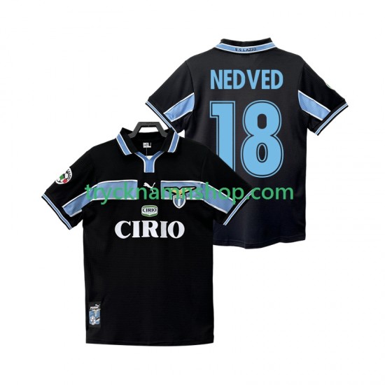 SS Lazio NEDVED 18 1998 1999 Tröja Retro 2:a Matchställ Män Kortärmad