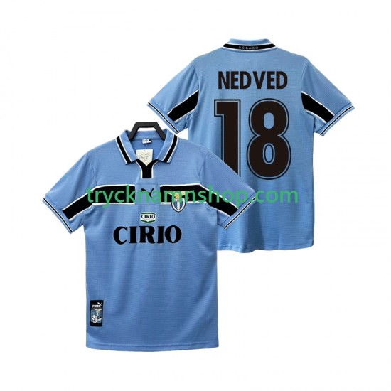 SS Lazio NEDVED 18 1998 1999 Tröja Retro 1:a Matchställ Män Kortärmad