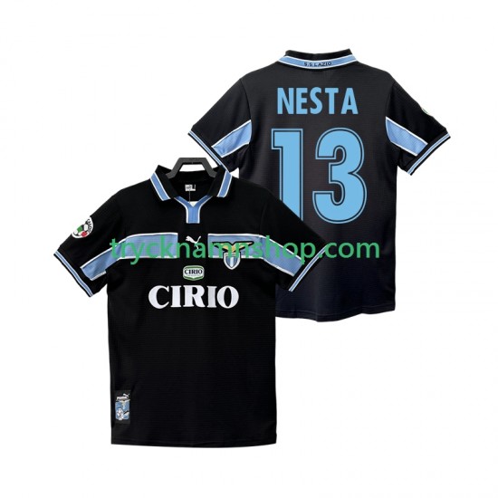 SS Lazio NESTA 13 1998 1999 Tröja Retro 2:a Matchställ Män Kortärmad