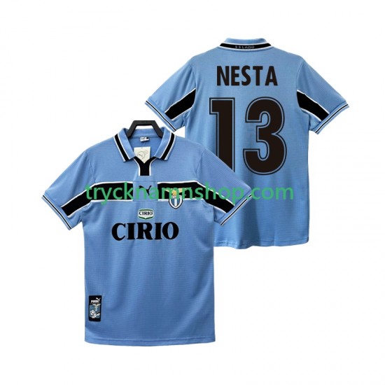 SS Lazio NESTA 13 1998 1999 Tröja Retro 1:a Matchställ Män Kortärmad