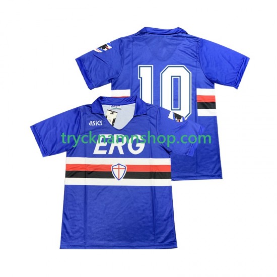 Sampdoria 10 1990 1991 Tröja Retro 1:a Matchställ Män Kortärmad