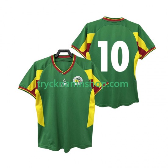 Senegal 10 2002 Tröja Retro 2:a Matchställ Män Kortärmad