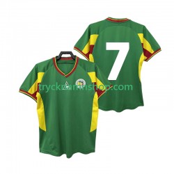 Senegal 7 2002 Tröja Retro 2:a Matchställ Män Kortärmad