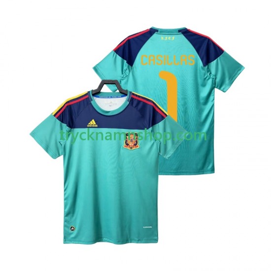 Spanien Målvakt Casillas 1 2010 Tröja Retro 1:a Matchställ Män Kortärmad