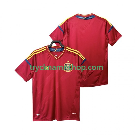 Spanien 2012 Tröja Retro 1:a Matchställ Män Kortärmad