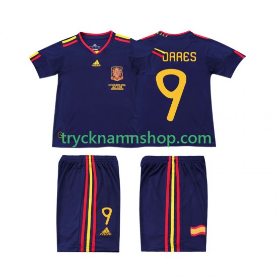 Spanien TORRES 9 2010 Tröja Retro 2:a Matchställ Barn Kortärmad