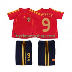 Spanien TORRES 9 2008 Tröja Retro 1:a Matchställ Barn Kortärmad