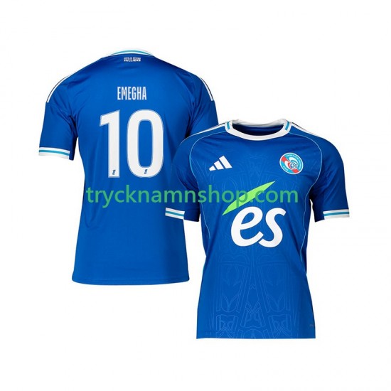 Strasbourg Emanuel Emegha 10 2025-2026 Tröja 1:a Matchställ Män Kortärmad