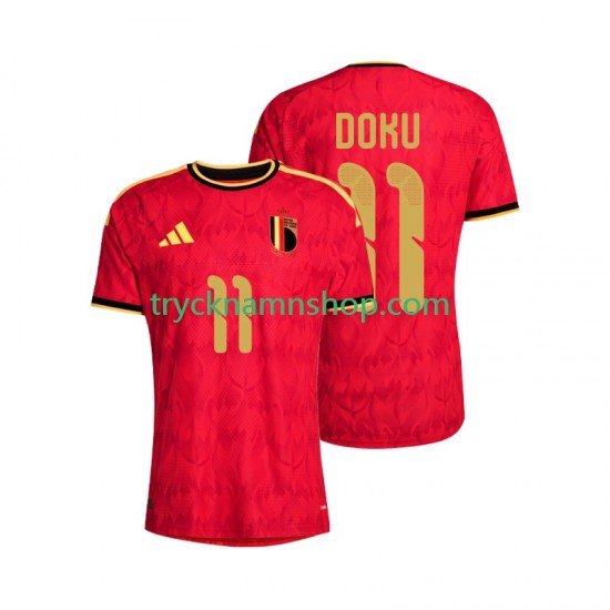 Belgien Jeremy Doku 11 VM 2026 Tröja 1:a Matchställ Män Kortärmad