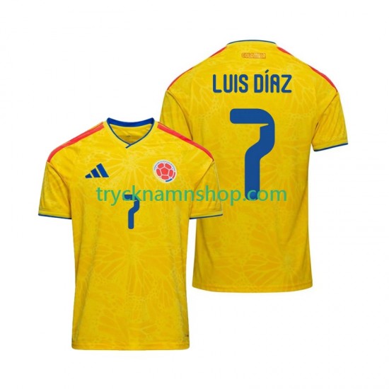 Colombia Luis Diaz 7 VM 2026 Tröja 1:a Matchställ Män Kortärmad
