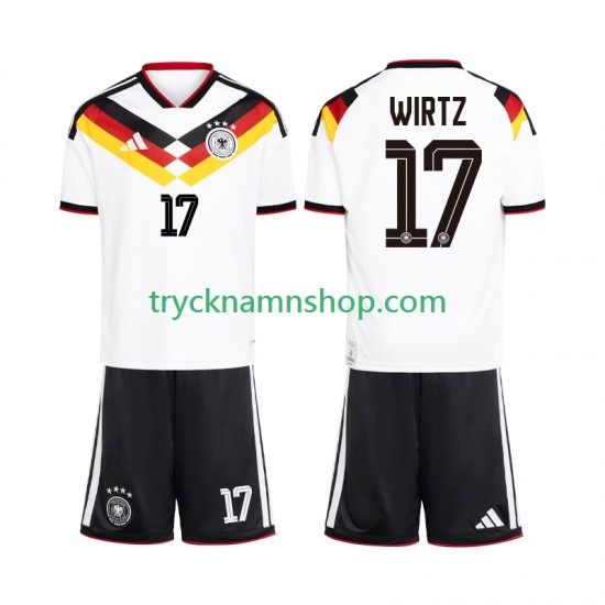 Tyskland Florian Wirtz 17 VM 2026 Tröja 1:a Matchställ Barn Kortärmad