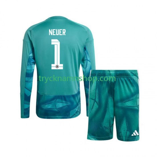 Tyskland Målvakt Manuel Neuer 1 VM 2026 Tröja 1:a Matchställ Barn Långärmad