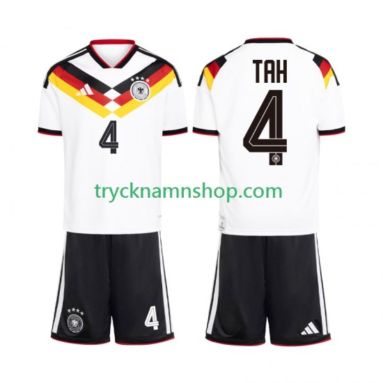 Tyskland Jonathan Tah 4 VM 2026 Tröja 1:a Matchställ Barn Kortärmad