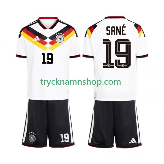 Tyskland Leroy Sane 19 VM 2026 Tröja 1:a Matchställ Barn Kortärmad