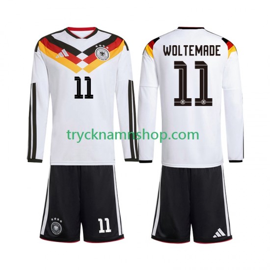 Tyskland Woltemade 11 VM 2026 Tröja 1:a Matchställ Barn Långärmad