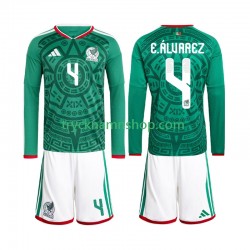 Mexiko Edson Alvarez 4 VM 2026 Tröja 1:a Matchställ Barn Långärmad