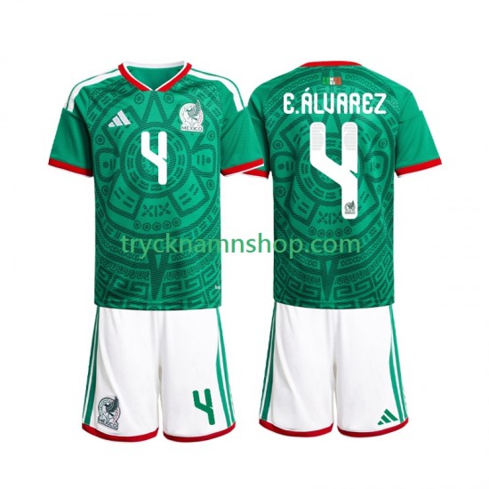 Mexiko Edson Alvarez 4 VM 2026 Tröja 1:a Matchställ Barn Kortärmad